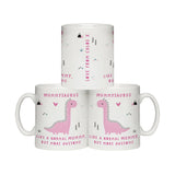 Personalised More Awesome Pink Dinosaur Mug: 3 - Mugs By Gift Moments