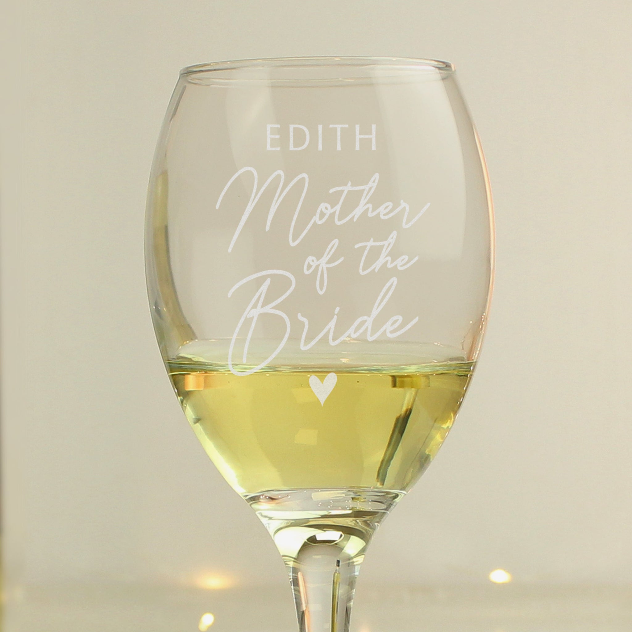Personalised Mother of the Bride Wine Glass: 2 - Wine Glasses By Gift Moments