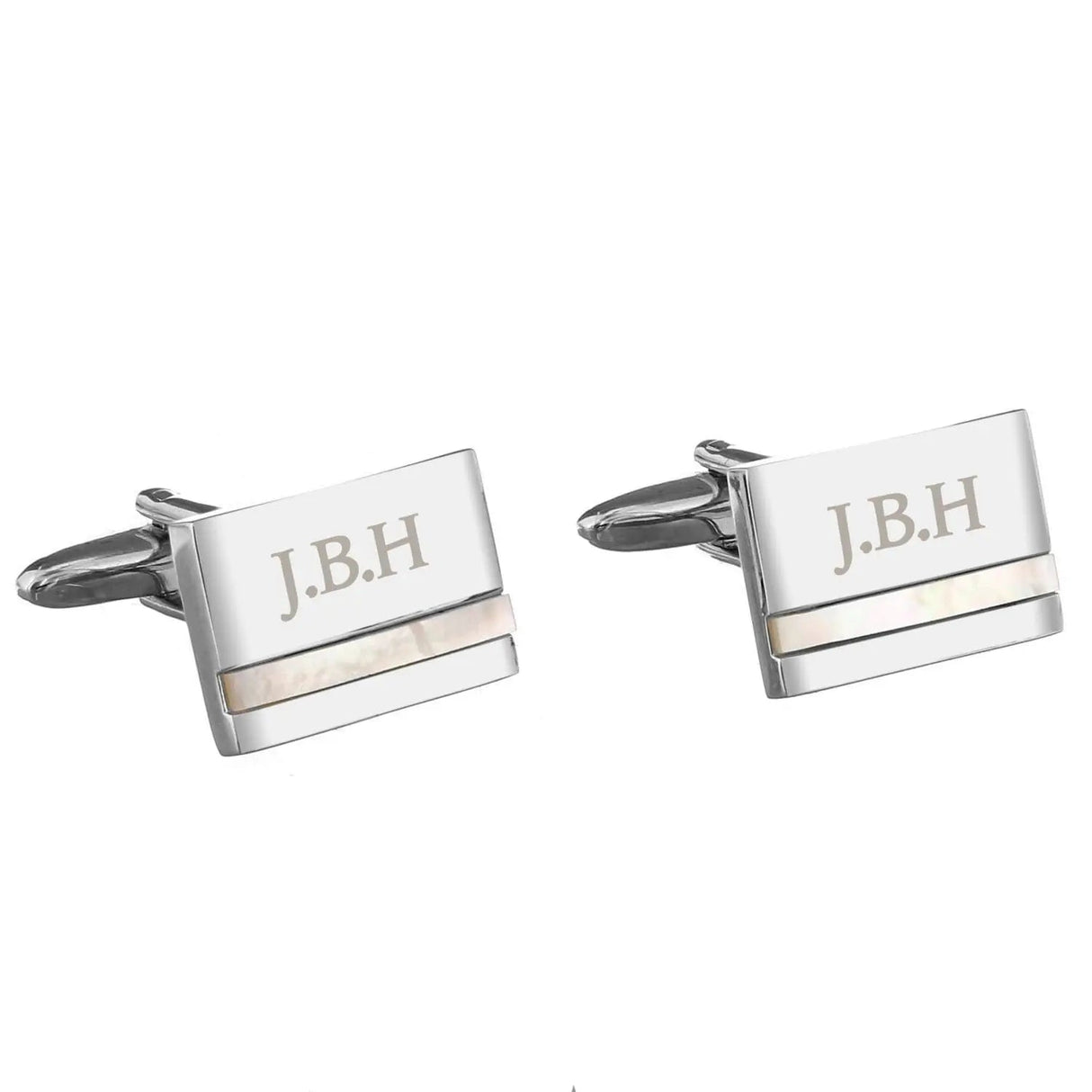 Personalised Mother of Pearl Cufflinks: 4 - Cufflinks & Tie Slides By Gift Moments