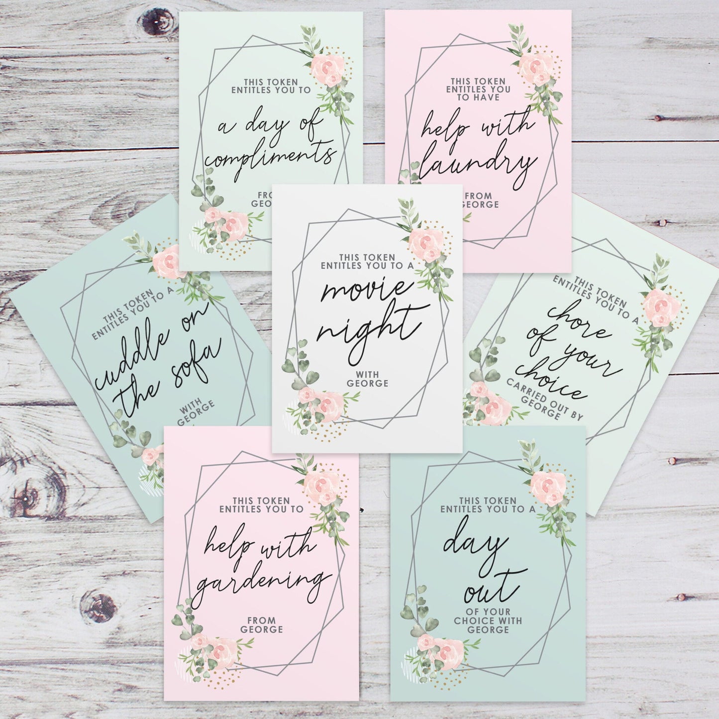 Personalised Mothers Day Voucher Cards: 3 - Keepsakes By Gift Moments