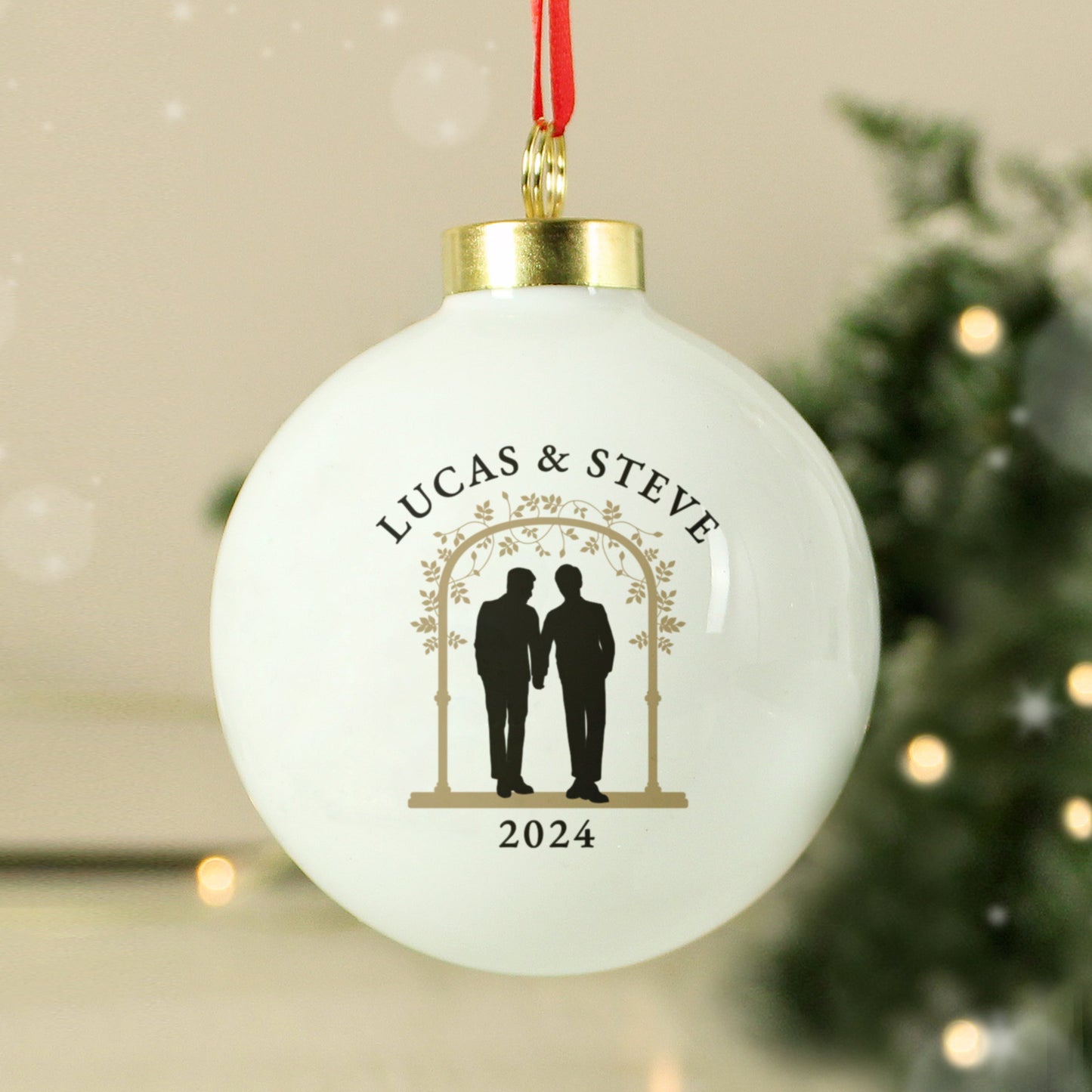 Personalised Mr & Mr Bauble: 4 - Christmas Baubles By Gift Moments