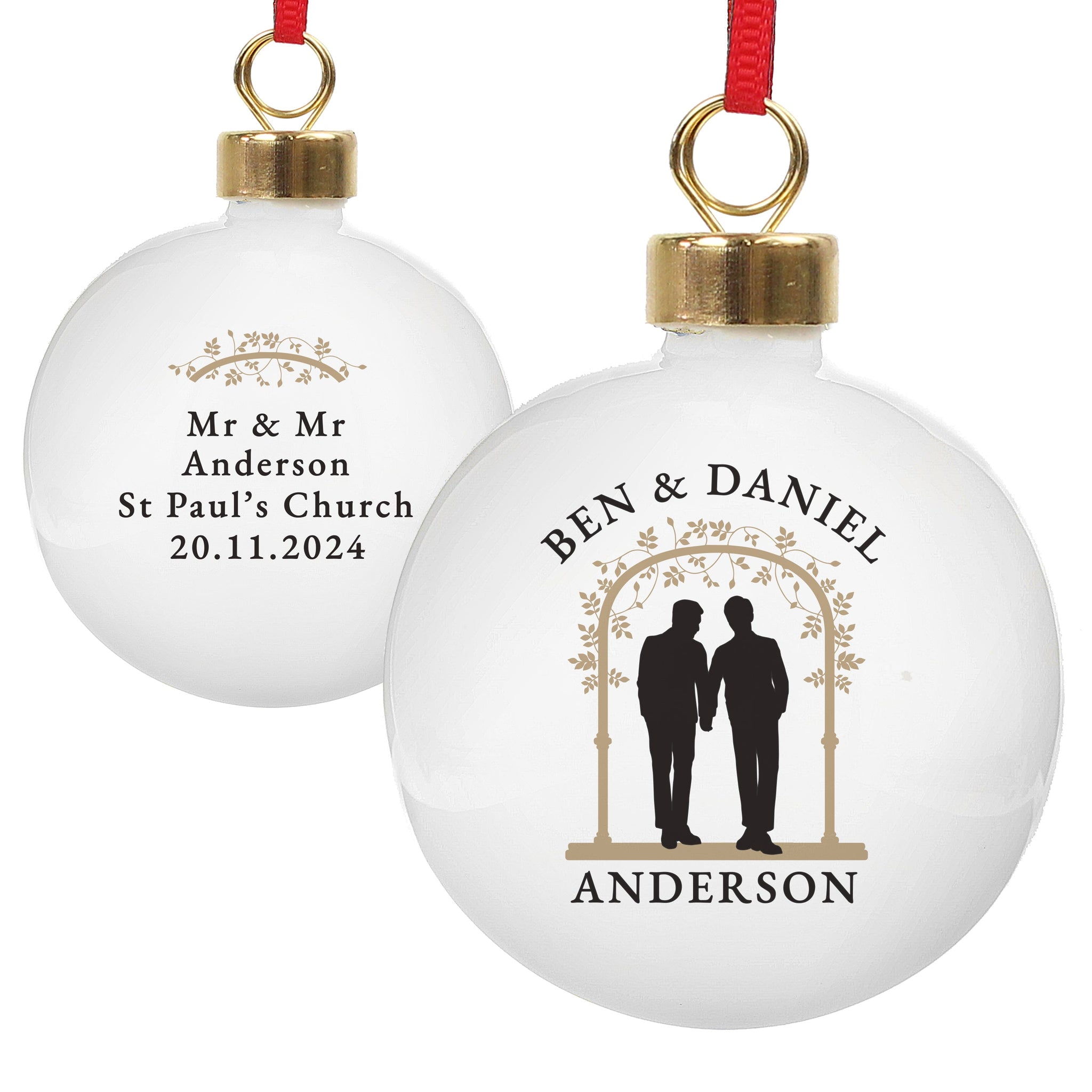 Personalised Mr & Mr Bauble: 5 - Christmas Baubles By Gift Moments