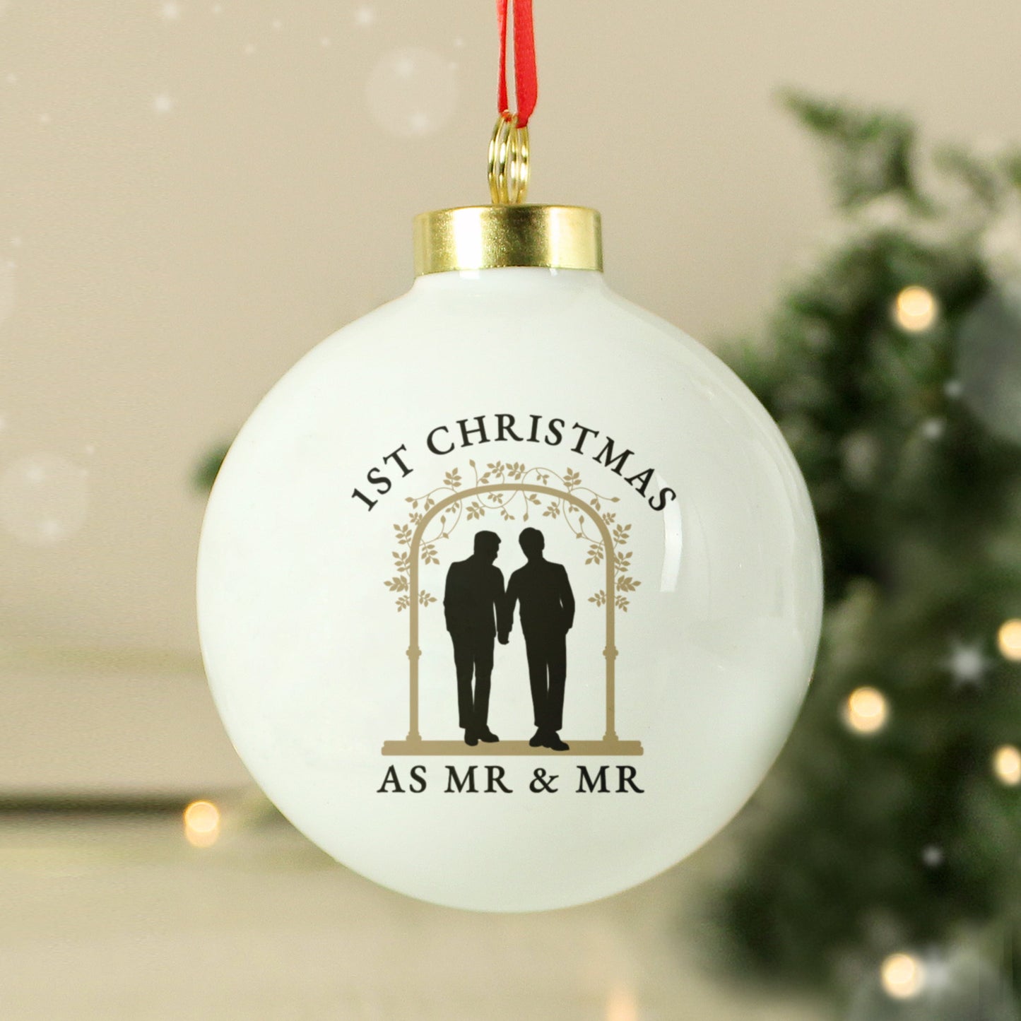 Personalised Mr & Mr Bauble: 2 - Christmas Baubles By Gift Moments