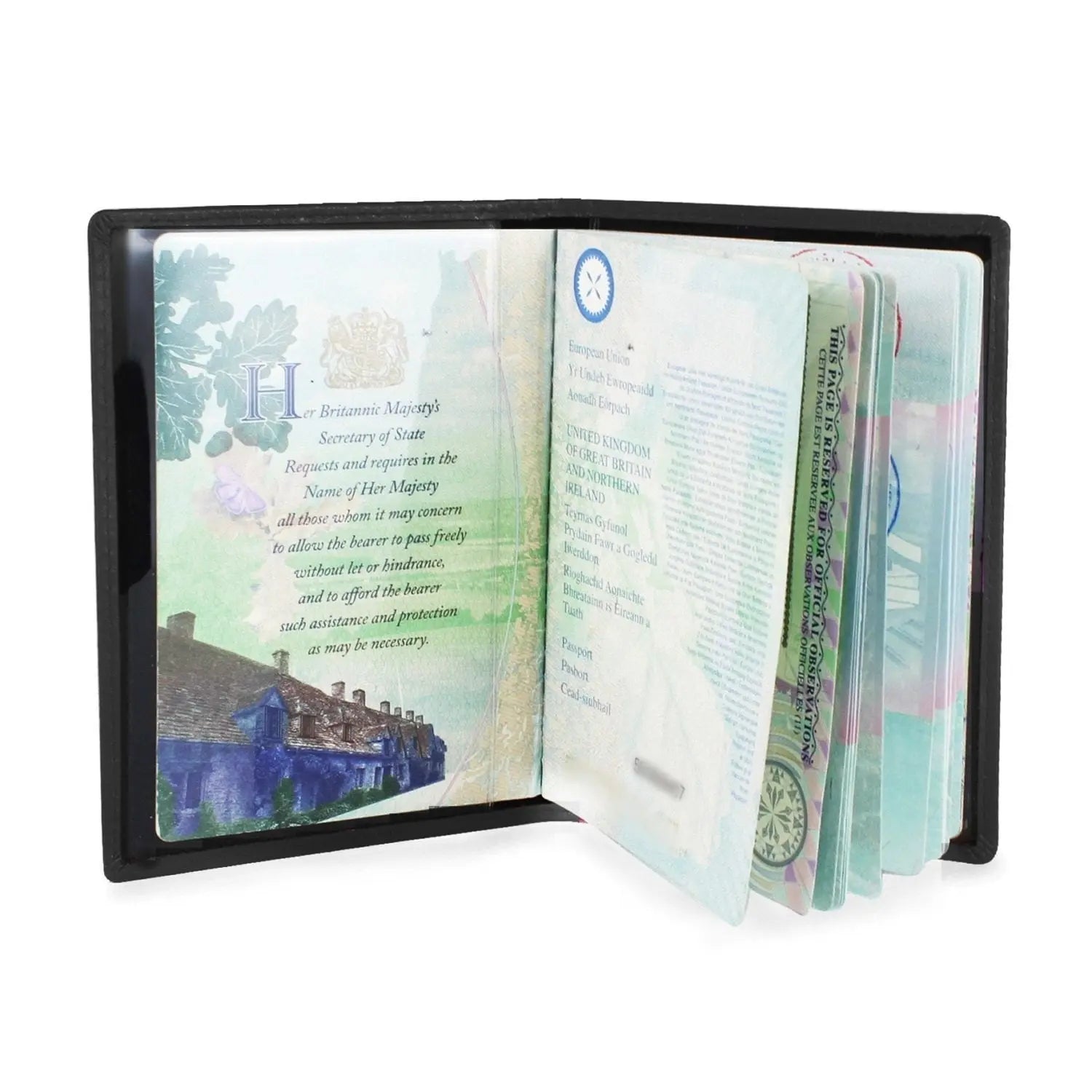 Personalised Mr & Mrs Black Passport Holders: 6 - Passport Holders By Gift Moments