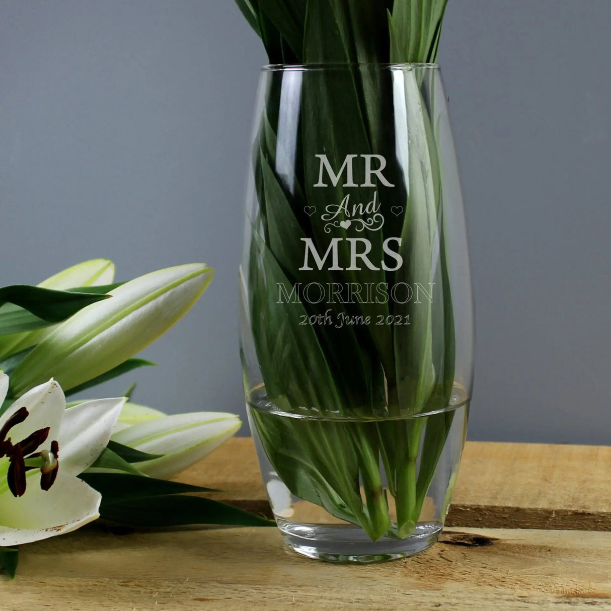 Personalised Mr & Mrs Bullet Vase: 1 - Vases By Gift Moments