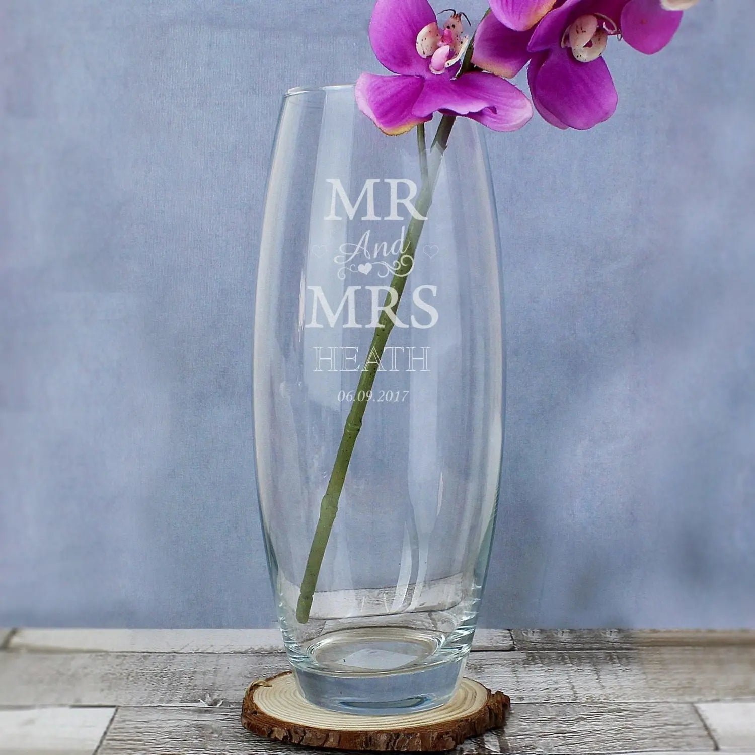 Personalised Mr & Mrs Bullet Vase: 2 - Vases By Gift Moments