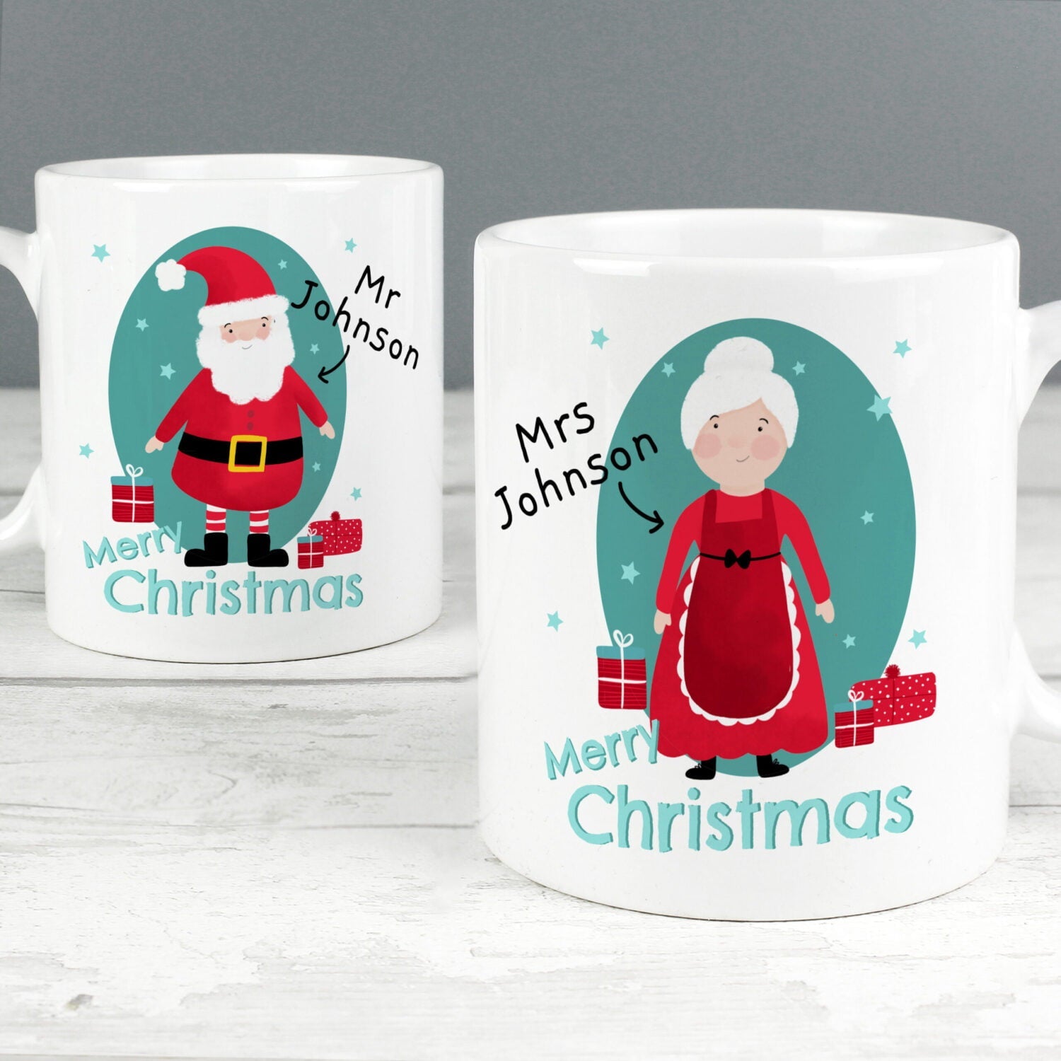Personalised Mr & Mrs Claus Mug Set - Shop Mugs At Gift Moments - 2