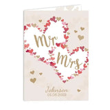Personalised Mr & Mrs Confetti Hearts Wedding Card: 4 - Greeting Cards By Gift Moments
