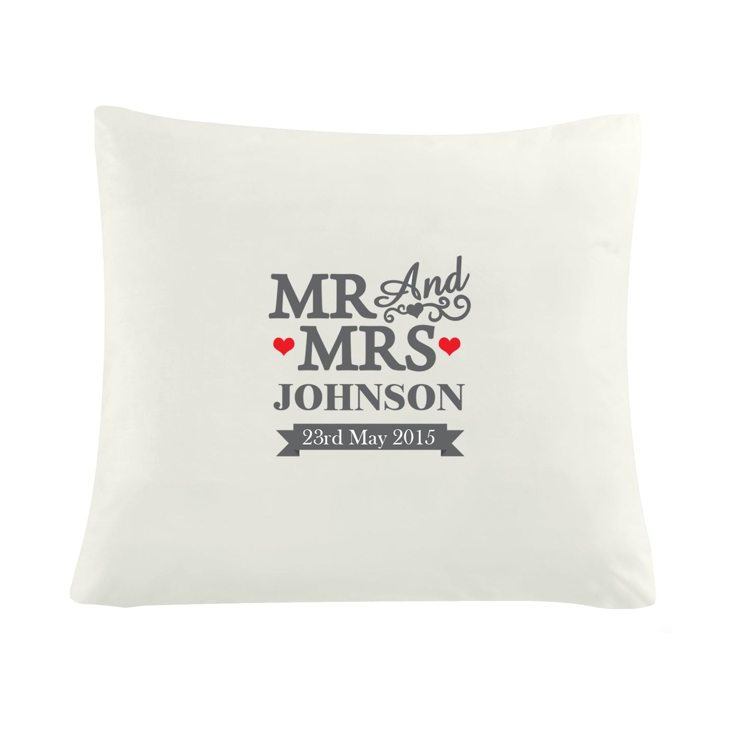 Personalised Mr & Mrs Cushion: 2 - Cushions By Gift Moments