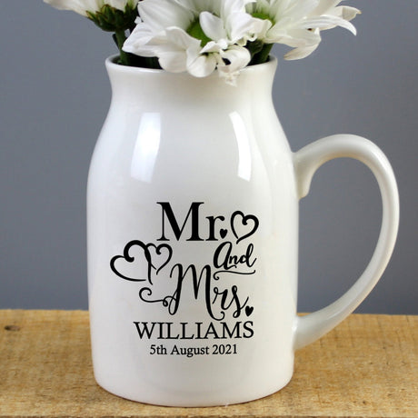 Personalised Mr & Mrs Flower Jug Vase: 4 - Vases By Gift Moments