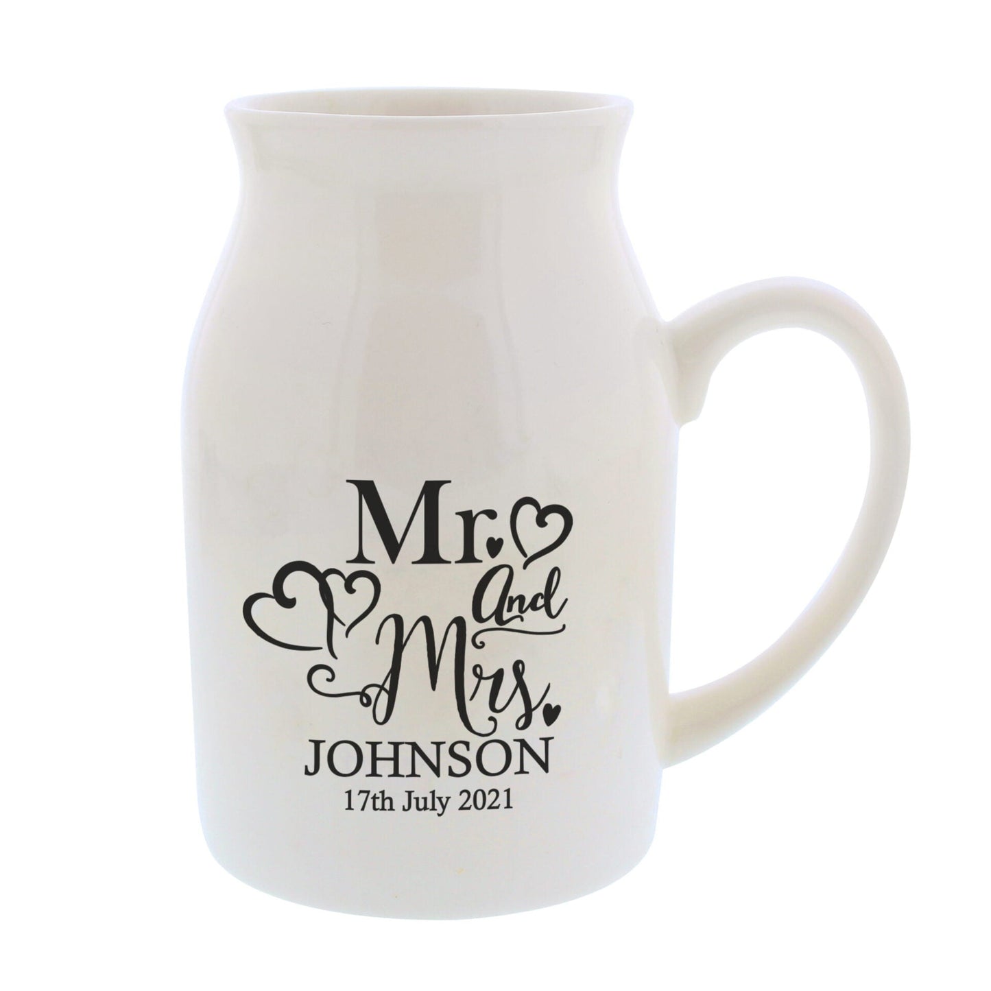 Personalised Mr & Mrs Flower Jug Vase: 5 - Vases By Gift Moments