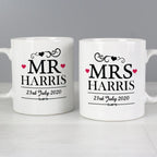 Personalised Mr & Mrs Mug Set - Shop Mugs At Gift Moments - 1