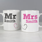 Personalised MR & MRS MUG SET - Shop Mugs At Gift Moments - 1