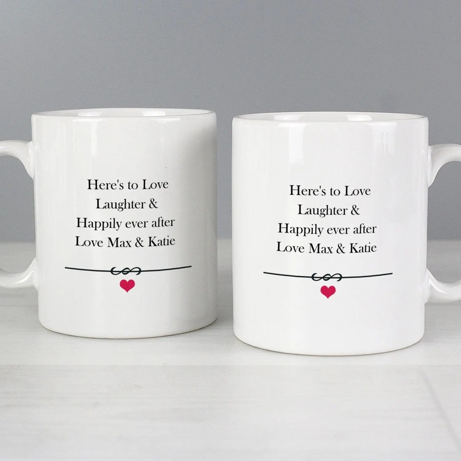 Personalised Mr & Mrs Mug Set: 2 - Mugs By Gift Moments