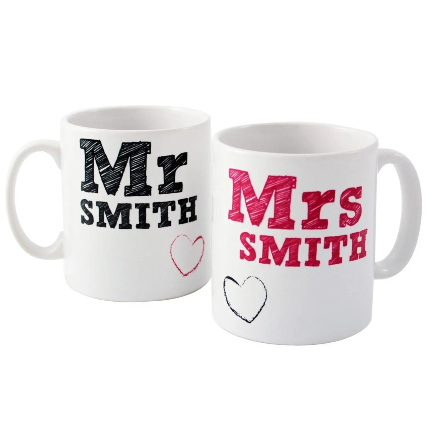Personalised MR & MRS MUG SET: 3 - Mugs By Gift Moments