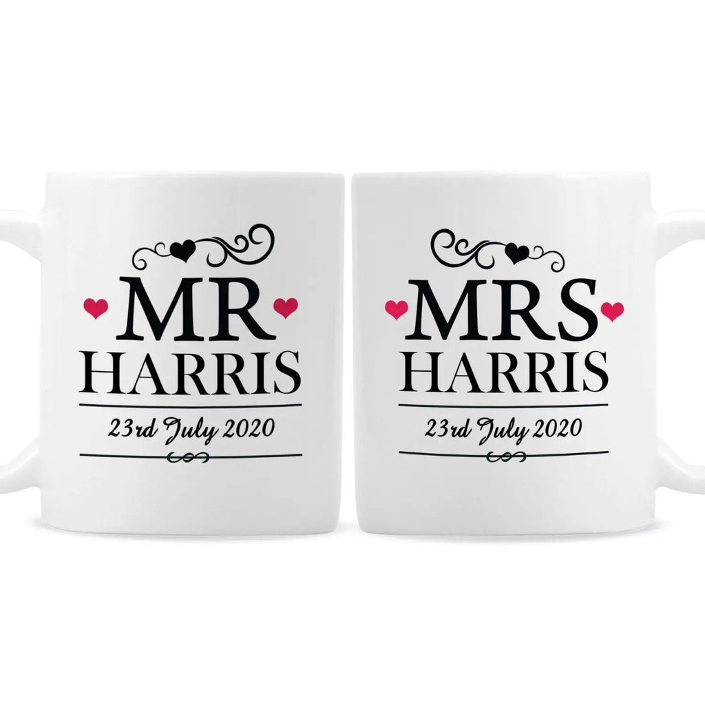 Personalised Mr & Mrs Mug Set - Shop Mugs At Gift Moments - 3