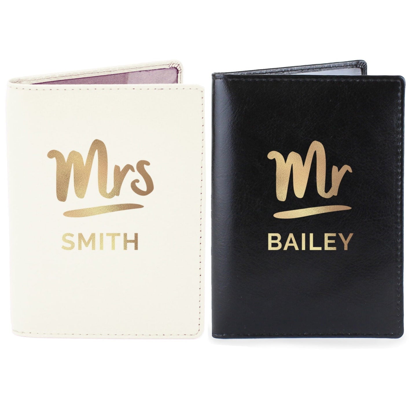 Personalised Mr & Mrs Passport Holders Set: 3 - Passport Holders By Gift Moments