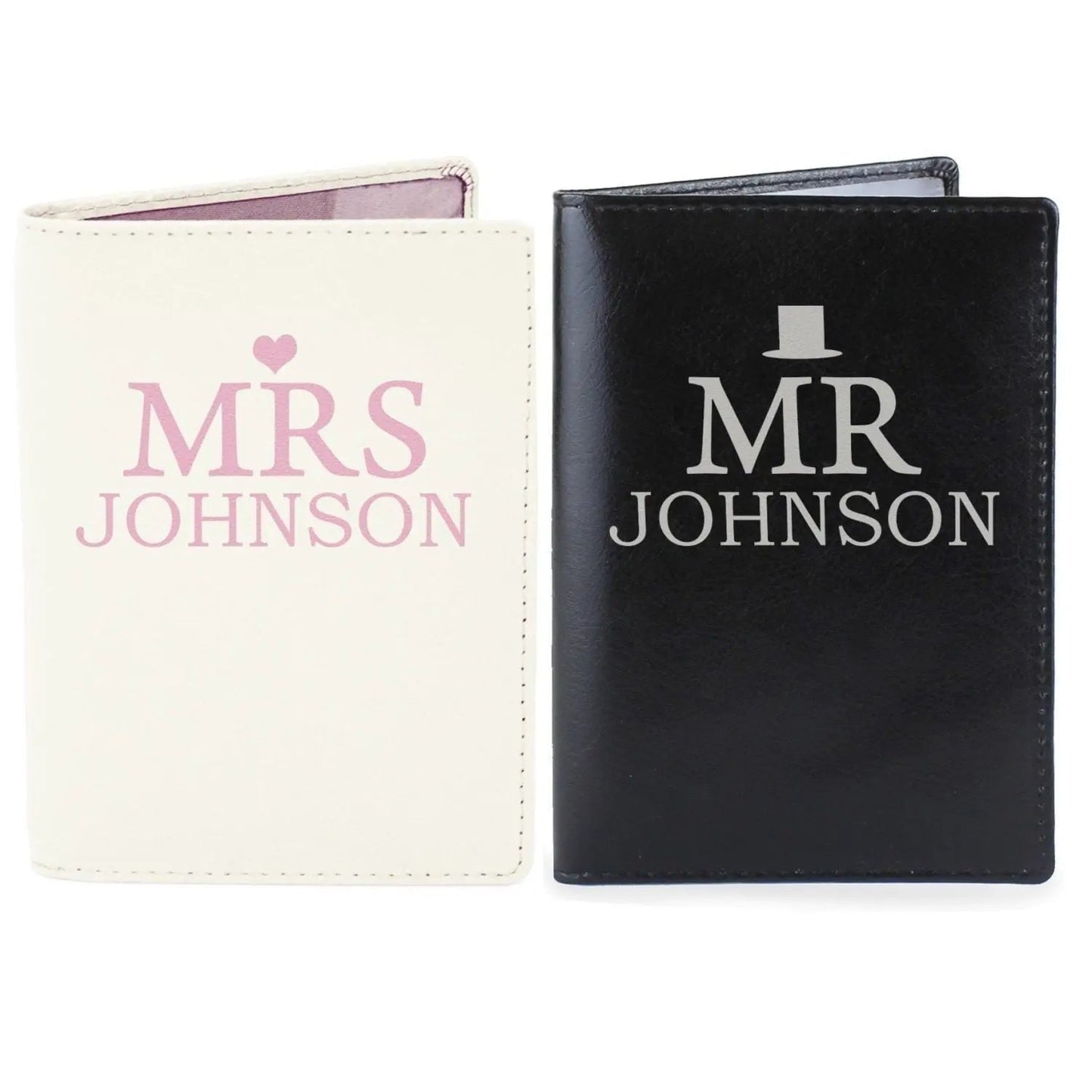 Personalised Mr & Mrs Passport Holders Set: 2 - Passport Holders By Gift Moments