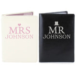 Personalised Mr & Mrs Leather Passport Holders: 2 - Passport Holders By Gift Moments