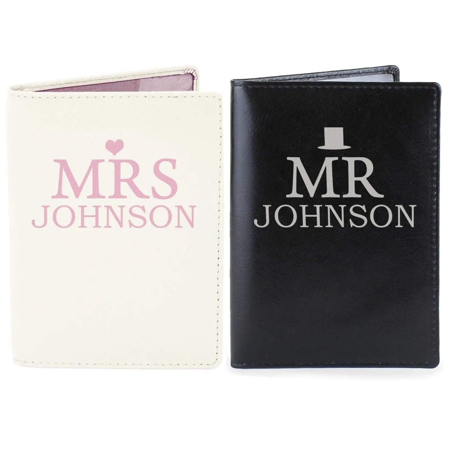 Personalised Mr & Mrs Passport Holders Set: 2 - Passport Holders By Gift Moments