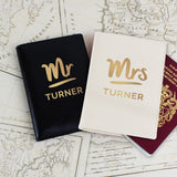 Personalised Mr & Mrs Passport Holders Set: 1 - Passport Holders By Gift Moments