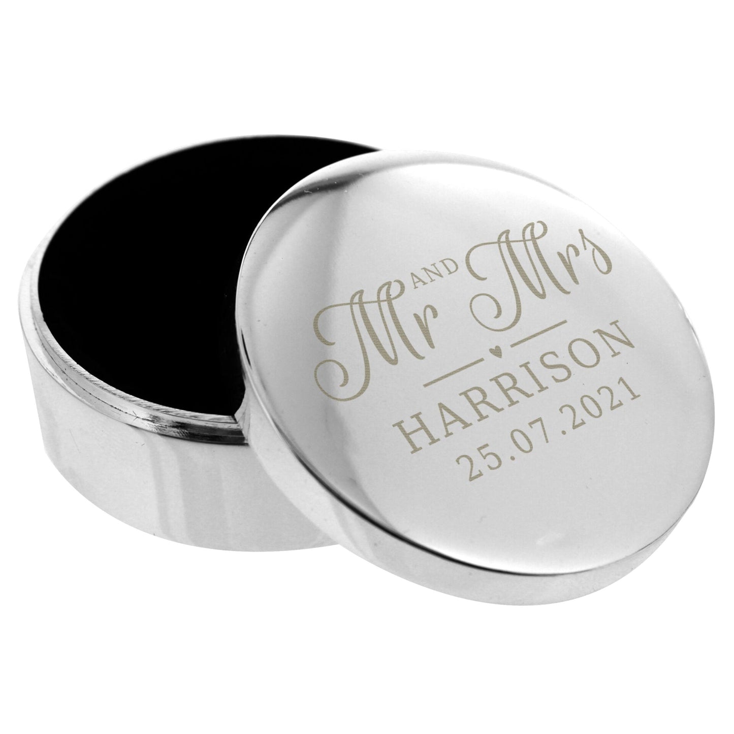 Personalised Mr & Mrs Ring Box: 3 - Trinket Boxes By Gift Moments
