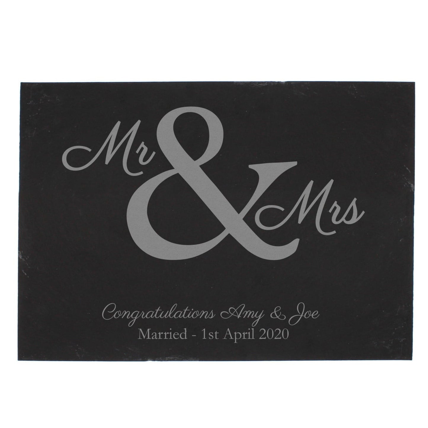 Personalised Mr & Mrs Slate Placemat: 3 - Placemats By Gift Moments