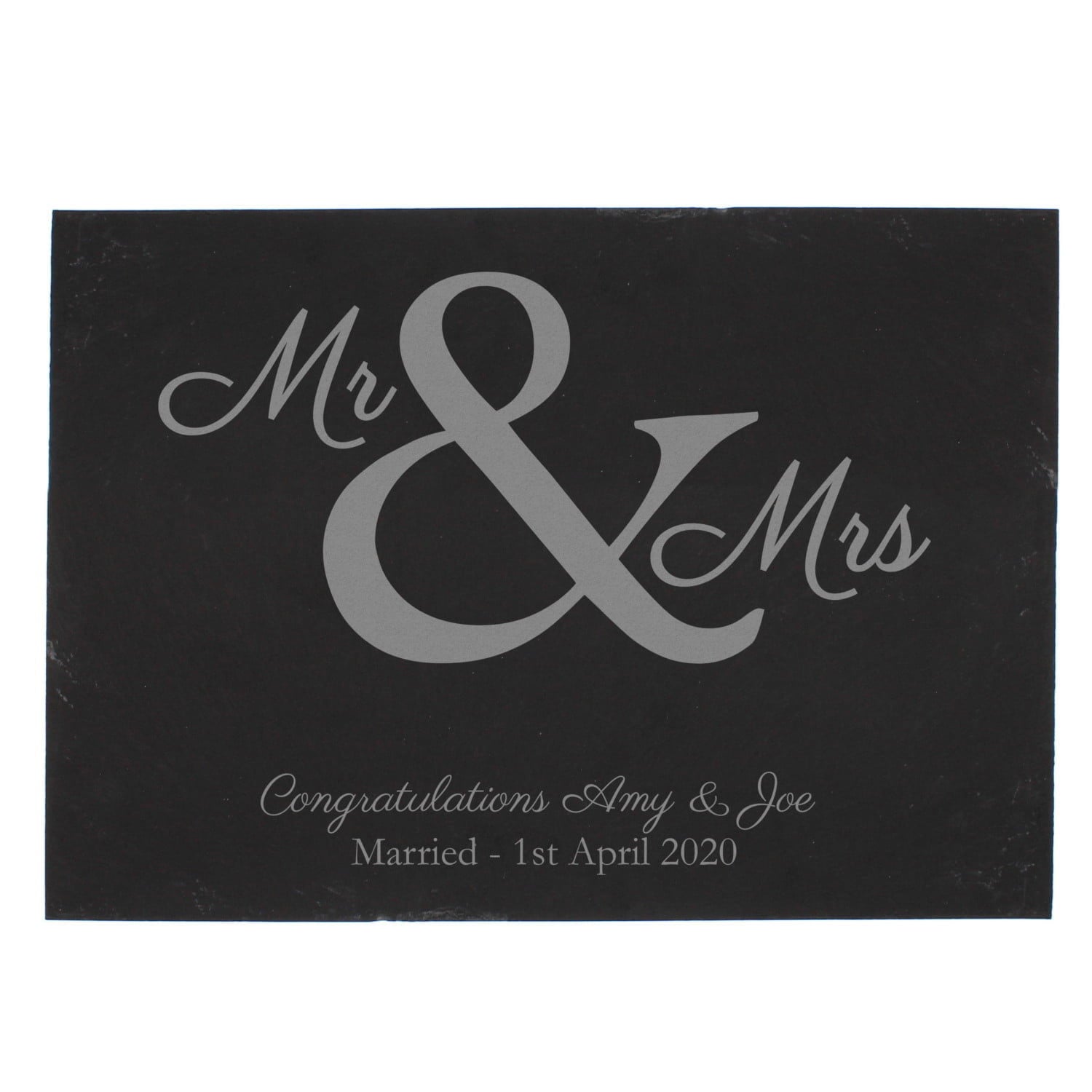 Personalised Mr & Mrs Slate Placemat: 3 - Placemats By Gift Moments