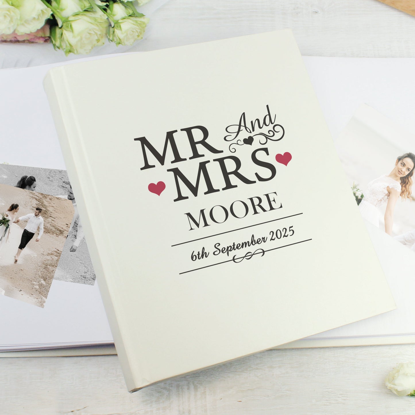 Personalised Mr & Mrs Traditional Photo Album: 3 - Photo Albums By Gift Moments