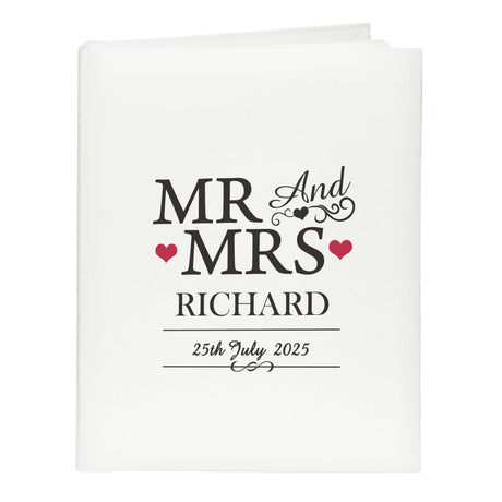 Personalised Mr & Mrs Traditional Photo Album: 5 - Photo Albums By Gift Moments