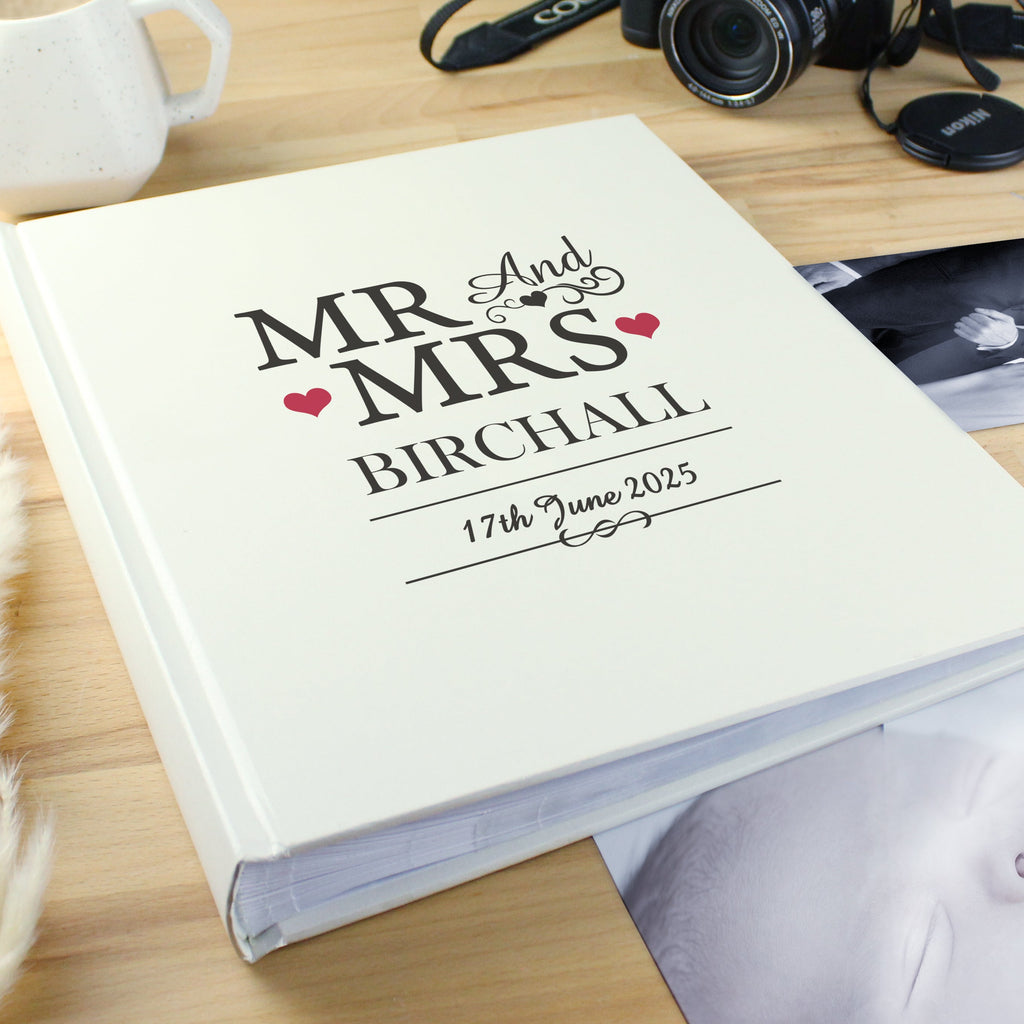 Personalised Mr & Mrs Traditional Photo Album - Shop Photo Albums At Gift Moments - 2
