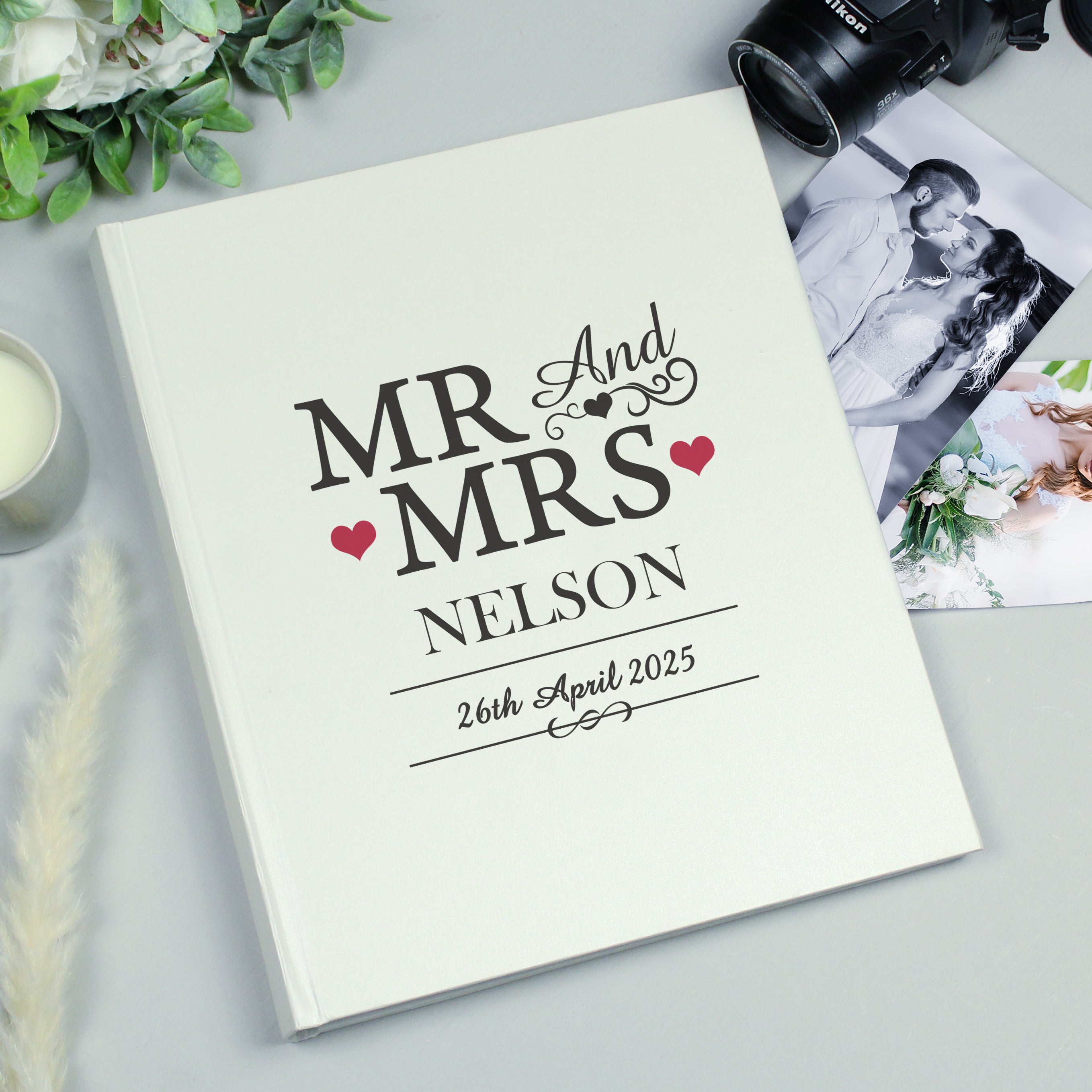 Personalised Mr & Mrs Traditional Photo Album - Shop Photo Albums At Gift Moments - 4