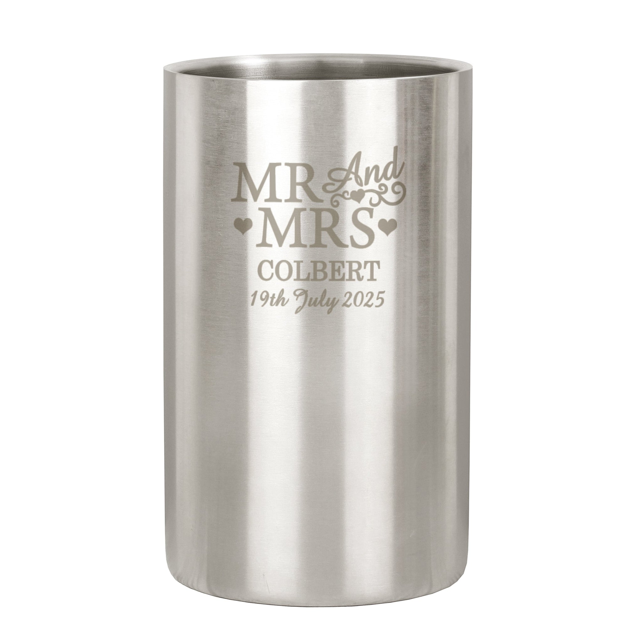 Personalised Mr & Mrs Wine Cooler: 3 - Barware By Gift Moments