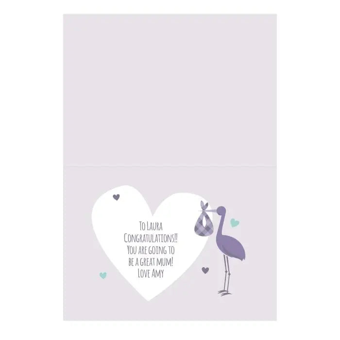 Personalised Mum to Be Stork Card: 4 - Greeting Cards By Gift Moments