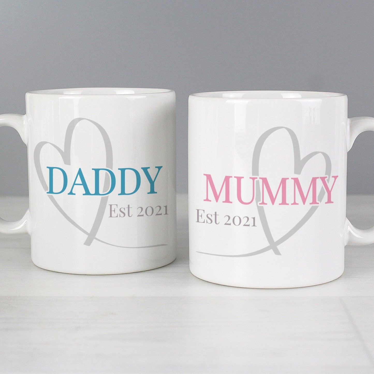 Personalised Mummy & Daddy Mug Set: 4 - Mugs By Gift Moments