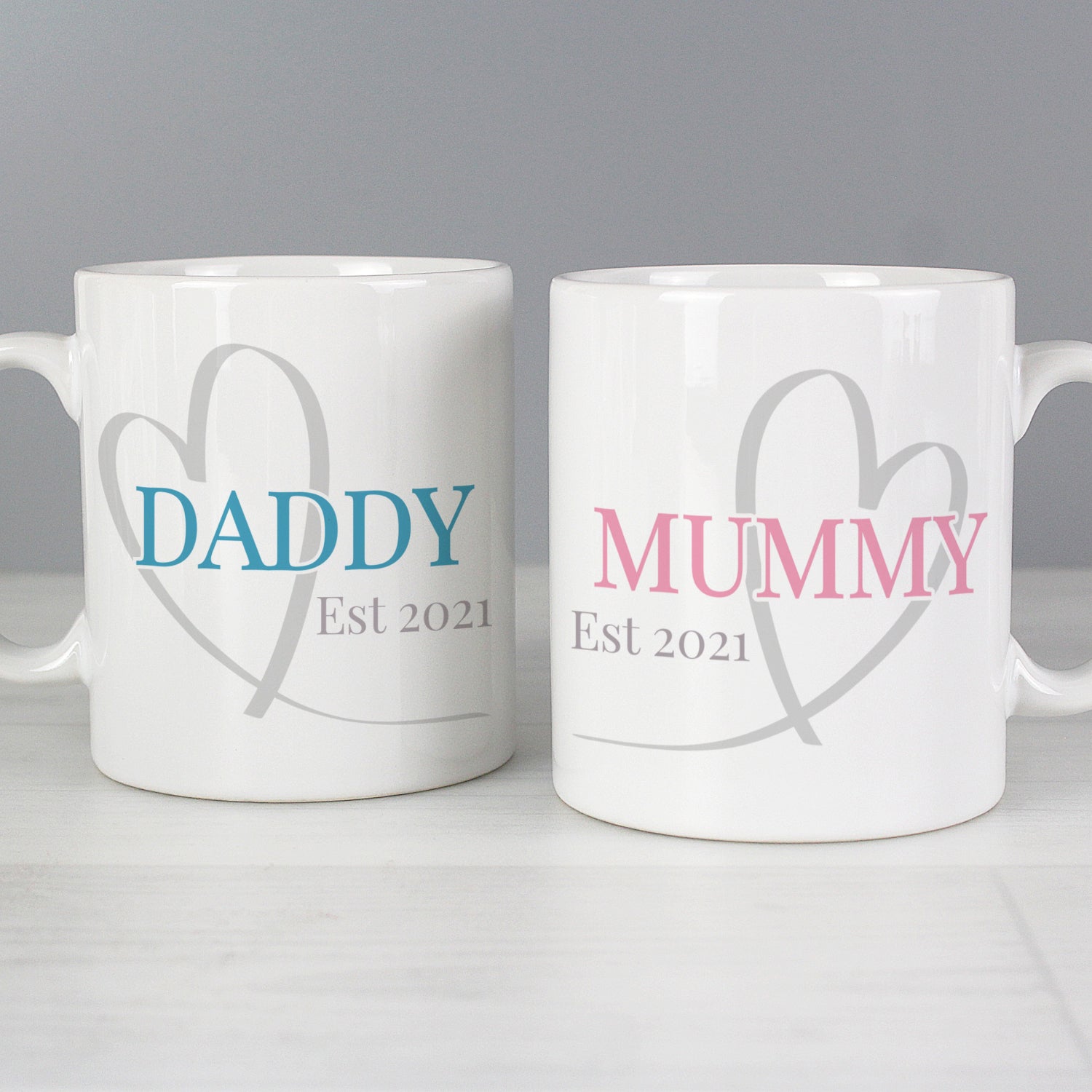 Personalised Mummy & Daddy Mug Set: 4 - Mugs By Gift Moments