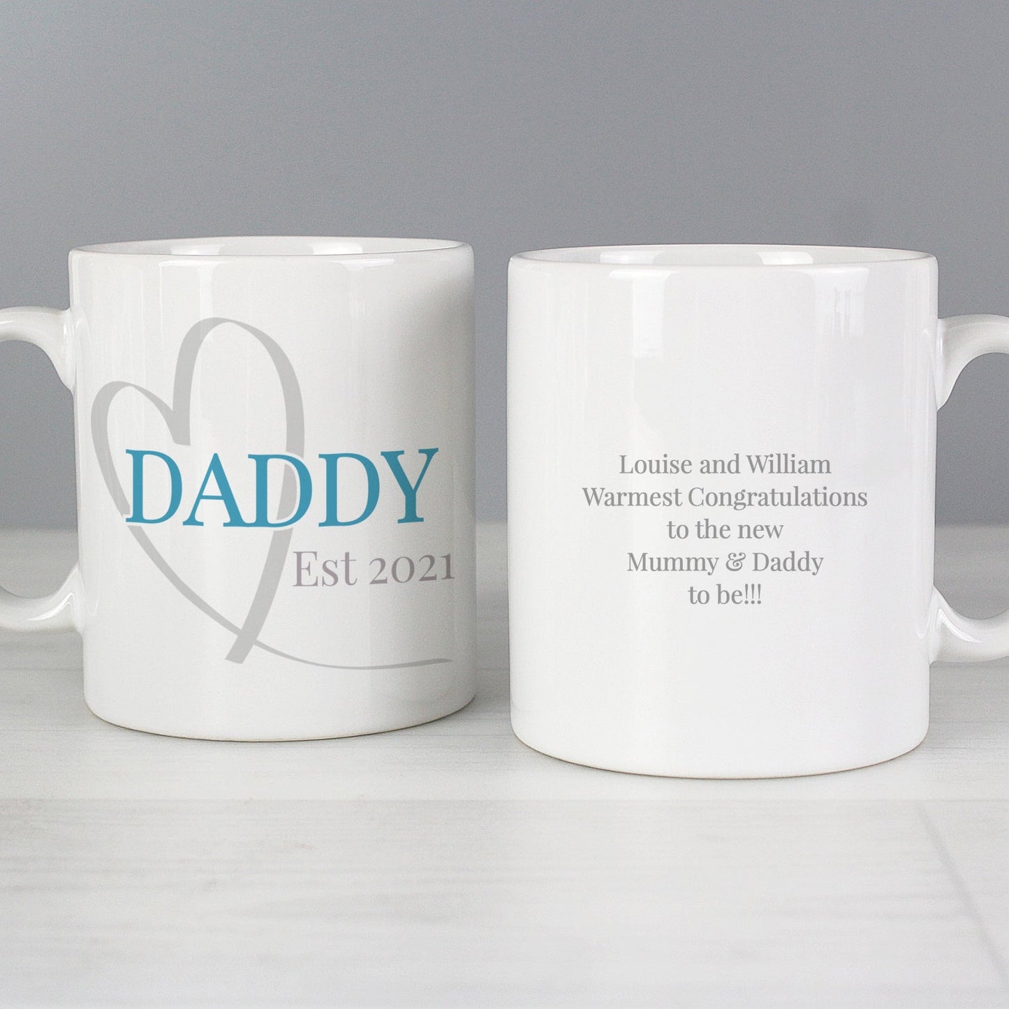 Personalised Mummy & Daddy Mug Set: 2 - Mugs By Gift Moments