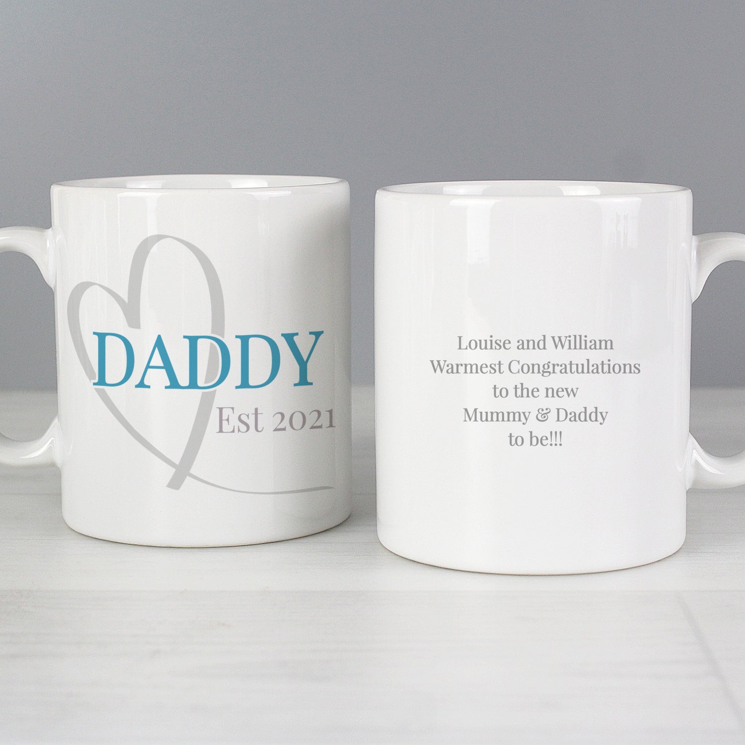 Personalised Mummy & Daddy Mug Set: 2 - Mugs By Gift Moments
