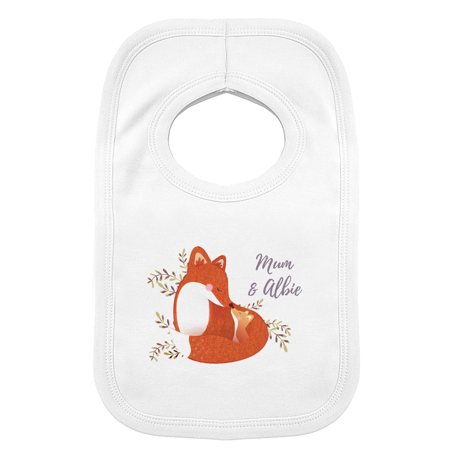 Personalised Mummy and Me Fox Bib: 2 - Baby Clothing By Gift Moments