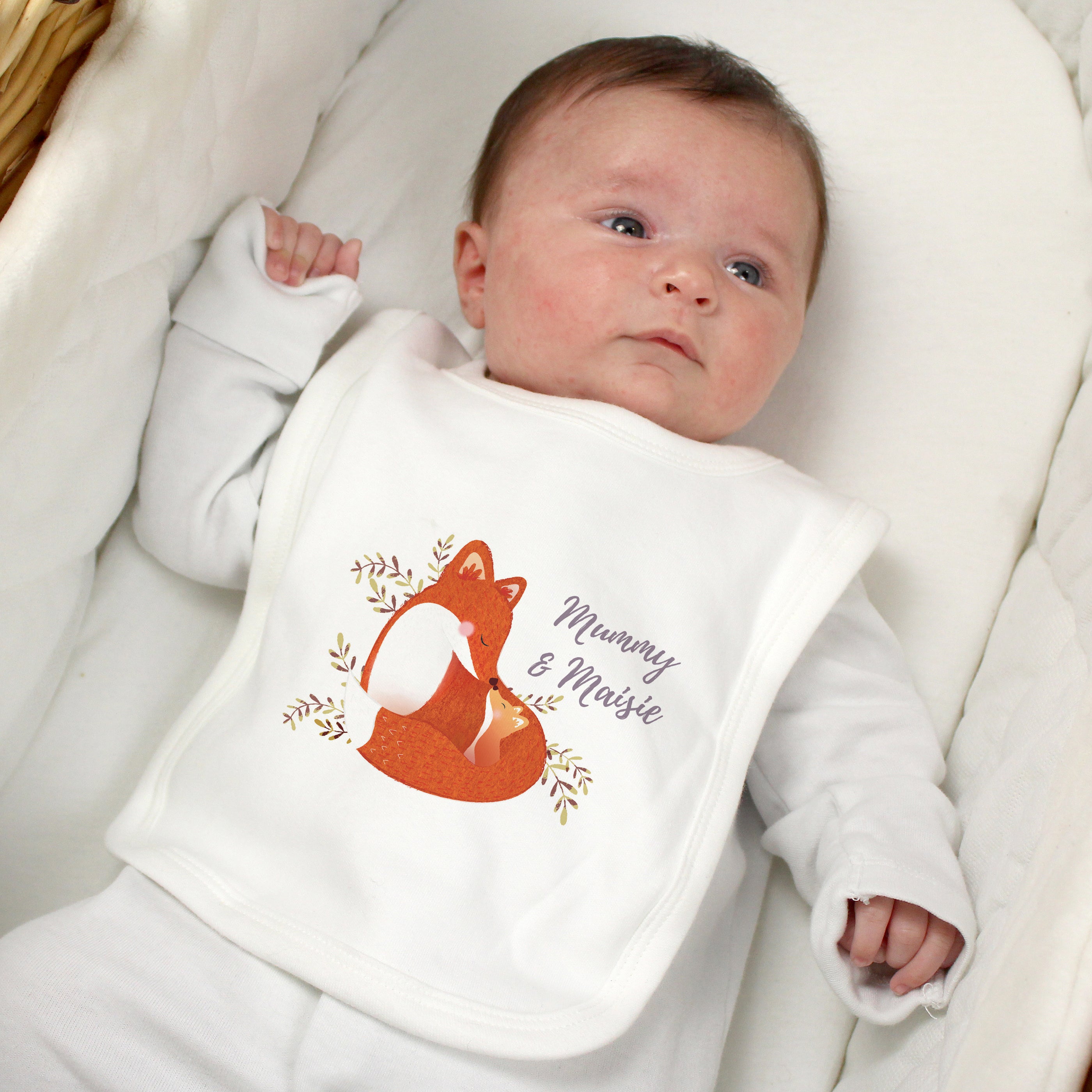 Personalised Mummy and Me Fox Bib - Shop Baby Clothing At Gift Moments - 1