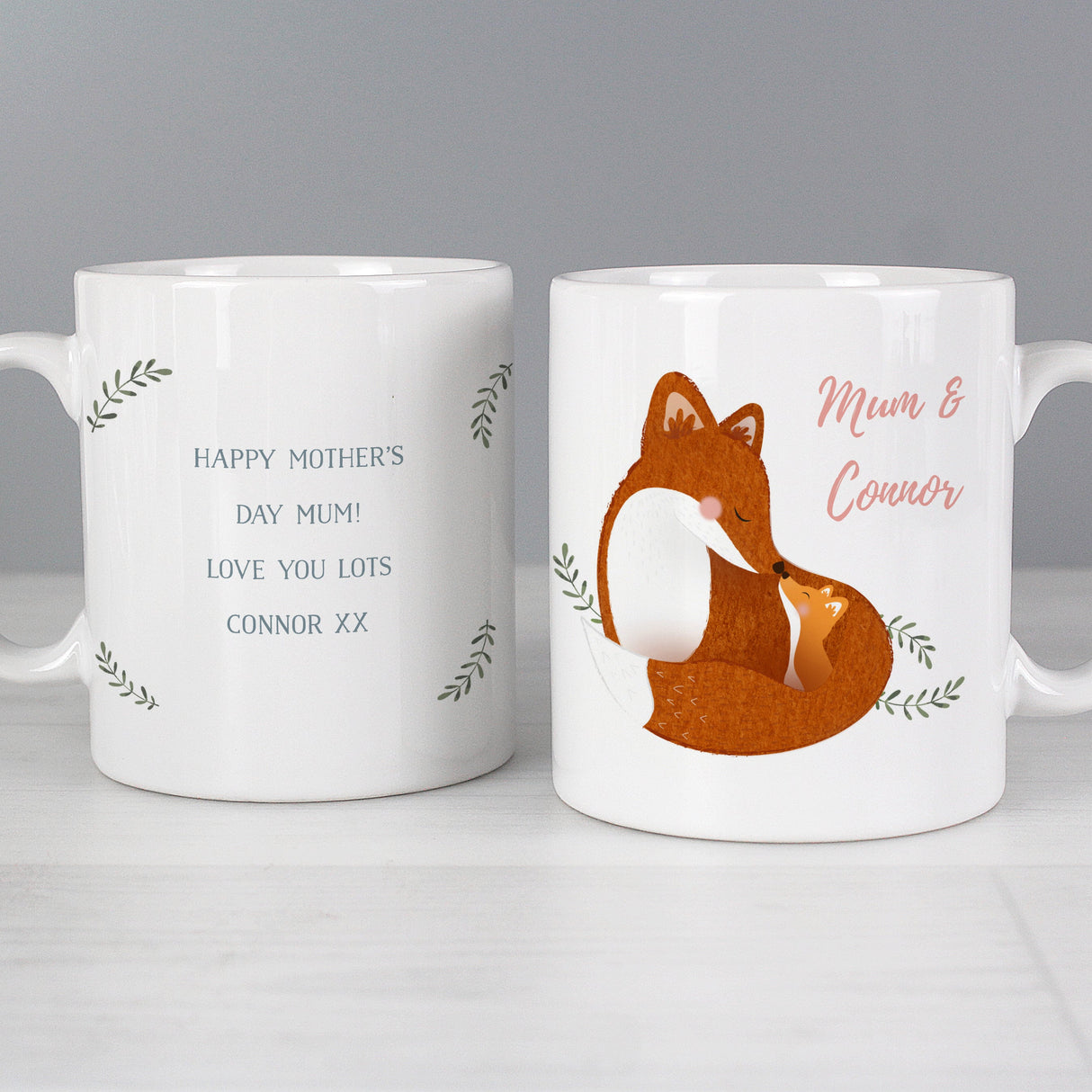 Personalised Mummy and Me Fox Mug: 6 - Mugs By Gift Moments