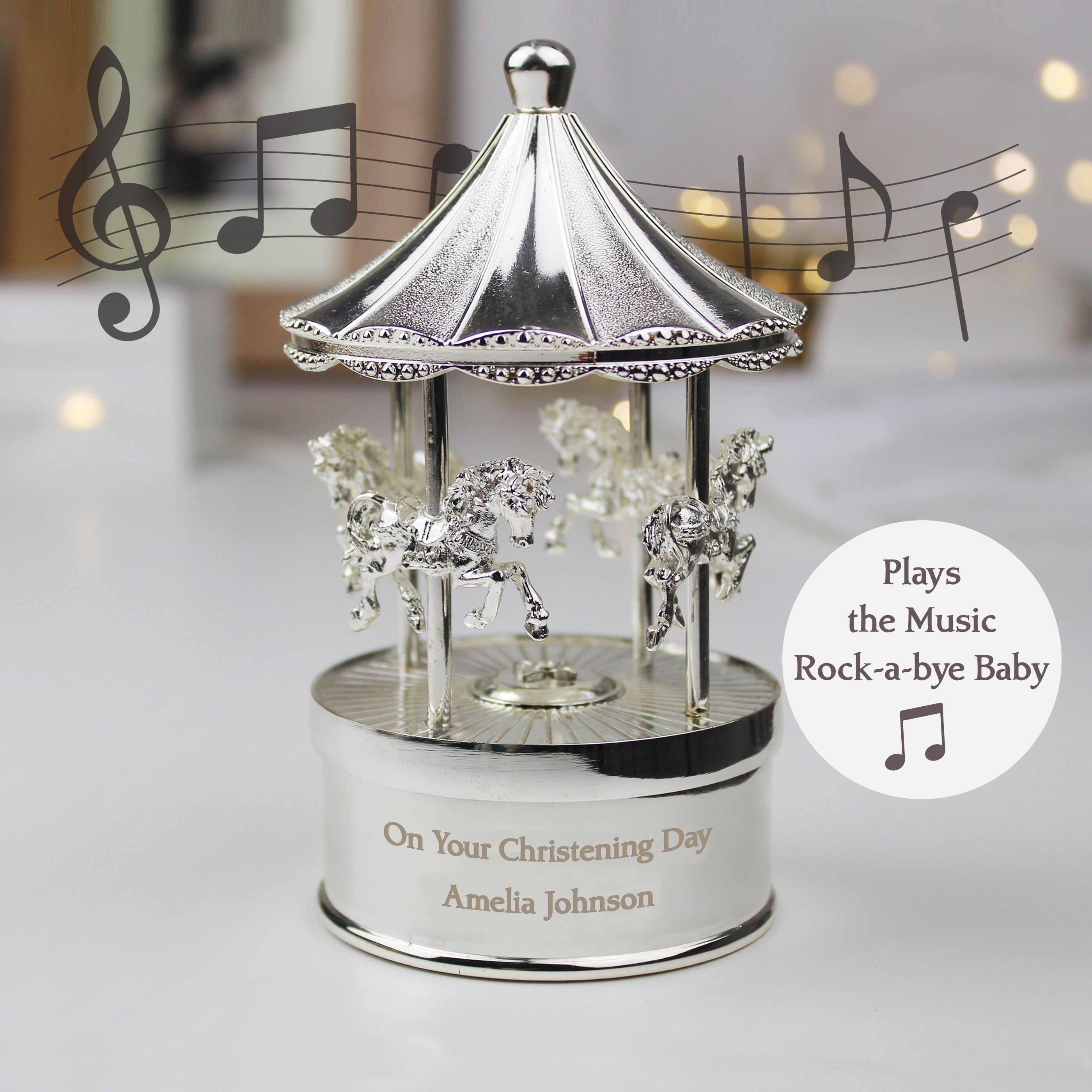 Personalised Musical Carousel Ornament - Shop Ornaments At Gift Moments - 5