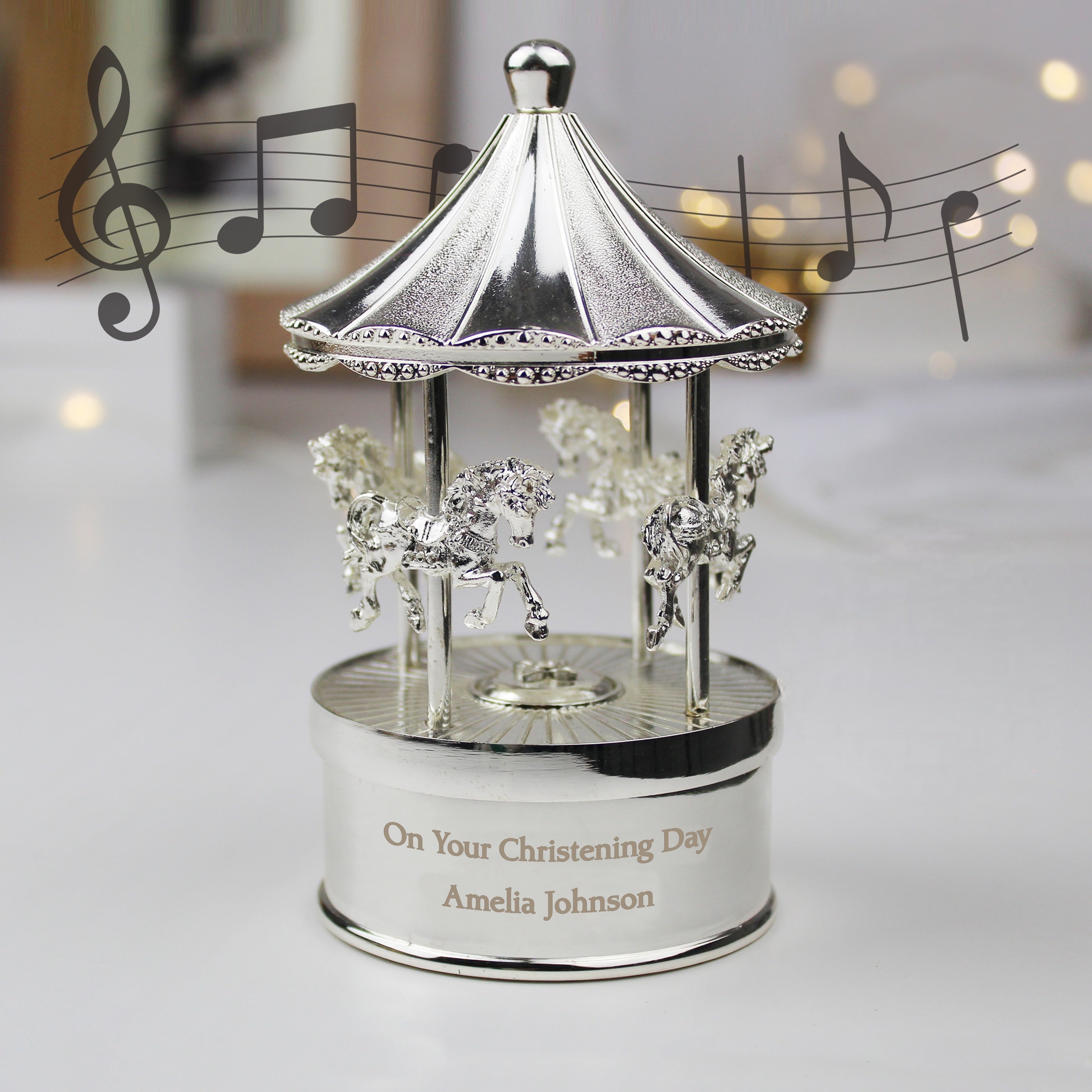 Personalised Musical Carousel Ornament - Shop Ornaments At Gift Moments - 1