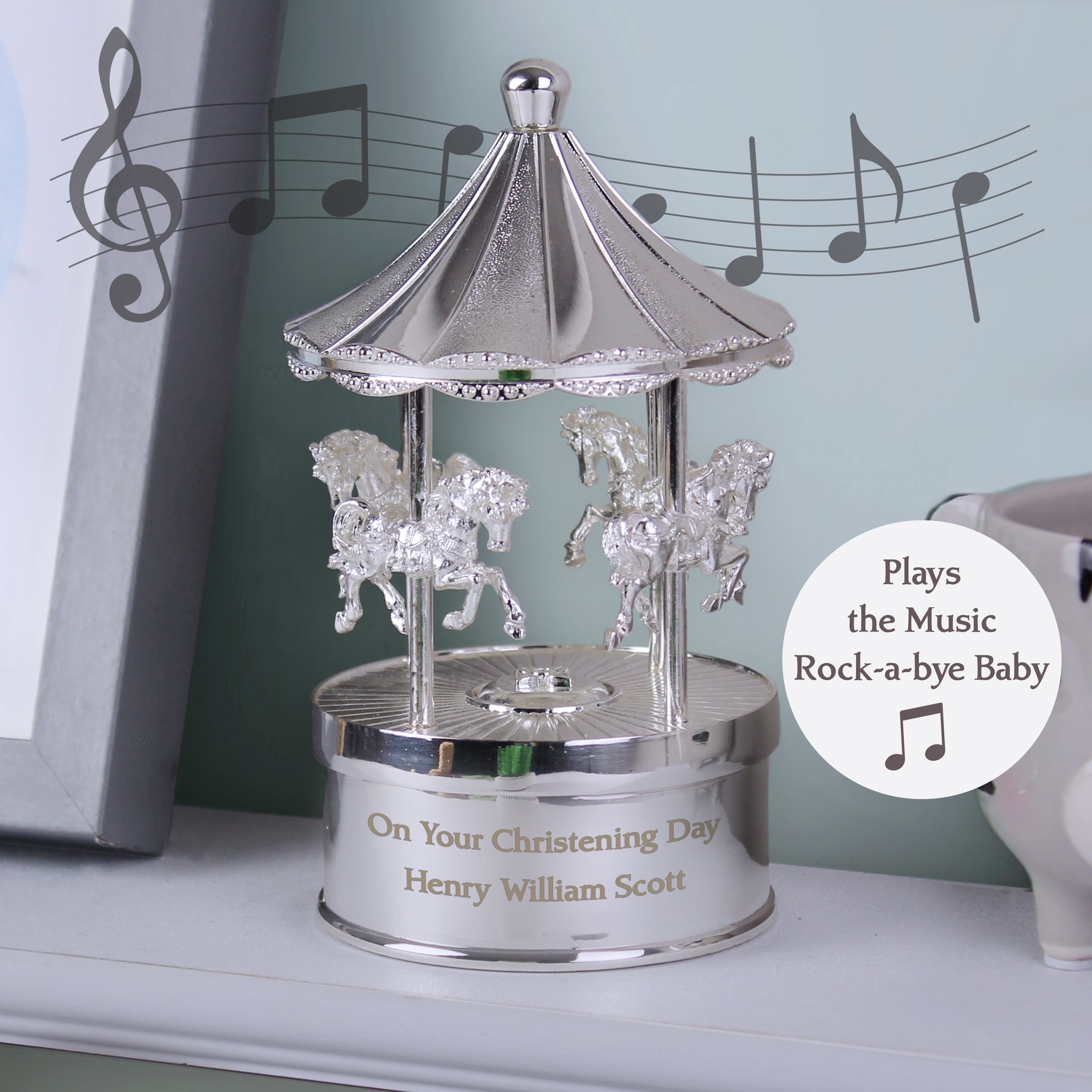 Personalised Musical Carousel Ornament - Shop Ornaments At Gift Moments - 2