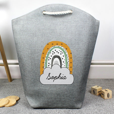 Personalised Mustard & Green Rainbow Storage Bag: 2 - Storage By Gift Moments