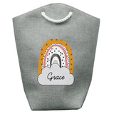 Personalised Mustard & Pink Rainbow Storage Bag: 3 - Storage By Gift Moments