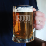 Personalised Name & Date Pint Stern Tankard: 3 - Tankards By Gift Moments