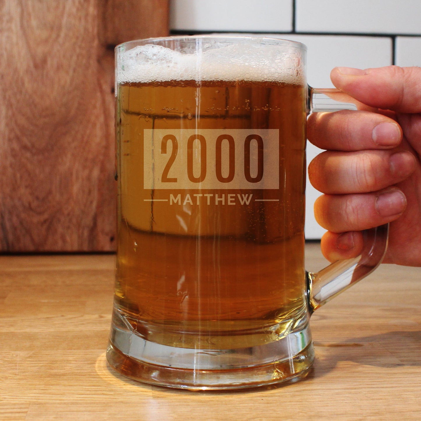 Personalised Name & Date Pint Stern Tankard: 2 - Tankards By Gift Moments