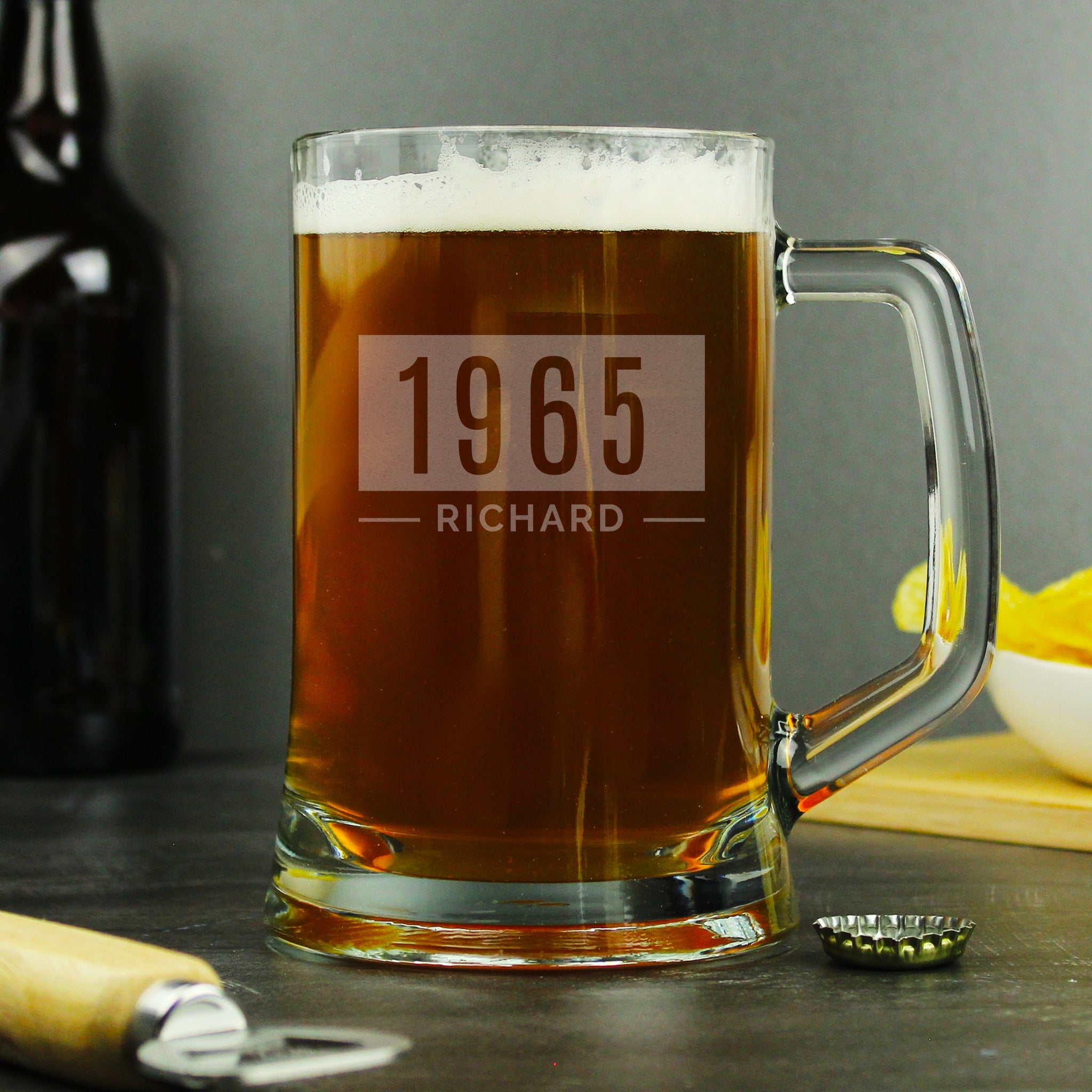 Personalised Name & Date Pint Stern Tankard: 1 - Tankards By Gift Moments