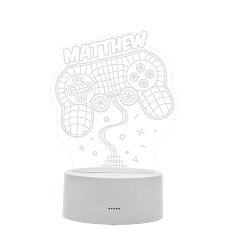 Personalised Name Gaming LED Colour Changing Night Light: 5 - LED Lighting By Gift Moments